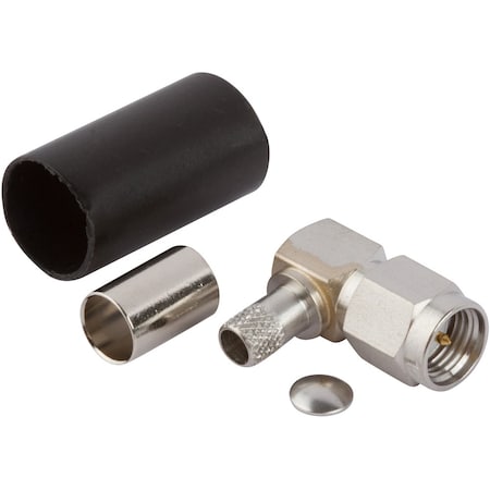 Remington Industries SMA Male RA Coax Connector Components, Threaded 90Deg Plug for RG-55, RG-142, RG-223, RG-400 Cbls 901-9531-1SF